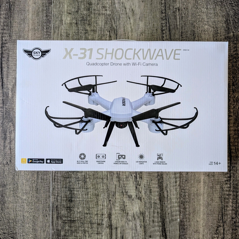 BRAND NEW X-31 SHOCKWAVE  QUADCOPTER DRONE WITH WI-FI CAMERA by Sky Rider